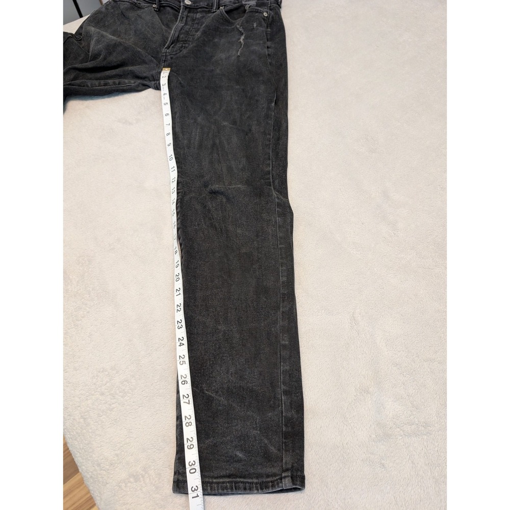 Abercrombie & Fitch Athletic Slim Jeans Mens 34x32 Black Stretch distressed - Picture 10 of 10